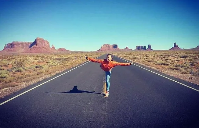Monument Valley, a red-sand desert region on the Arizona-Utah border,